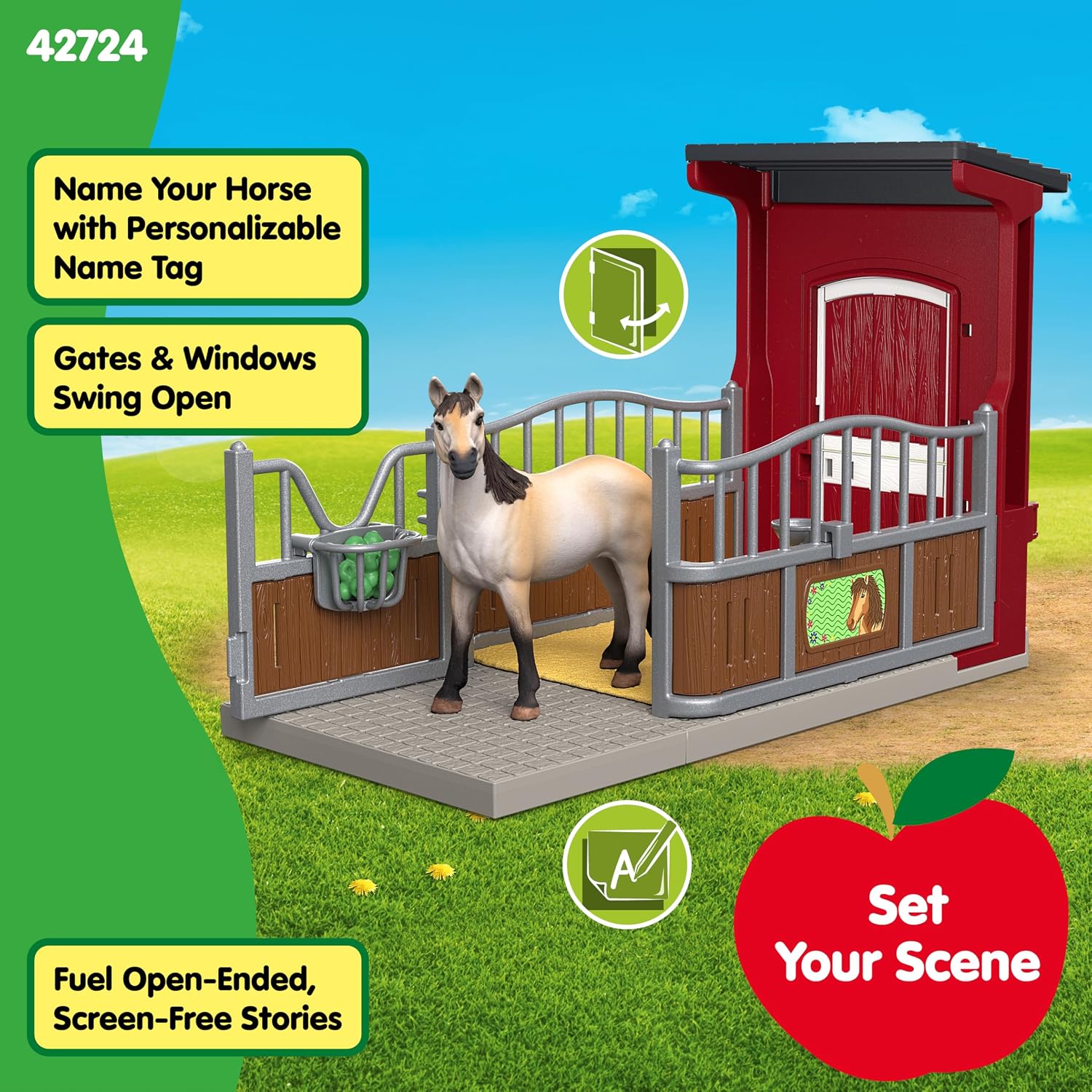 Schleich Horse Club: Pony Box with Mustang Merrie