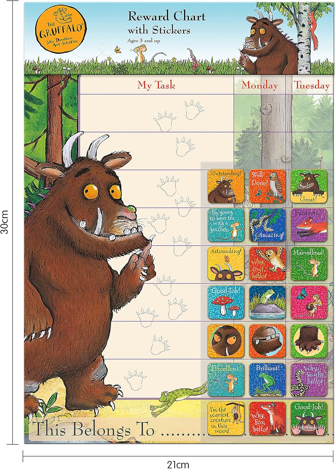 Gruffalo Reward Chart & Stickers