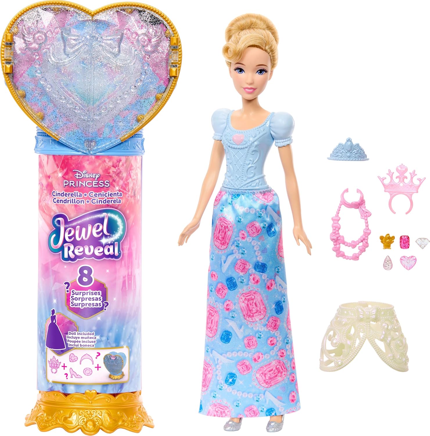 Disney Princess Jewel Reveal Cinderella Fashion Doll