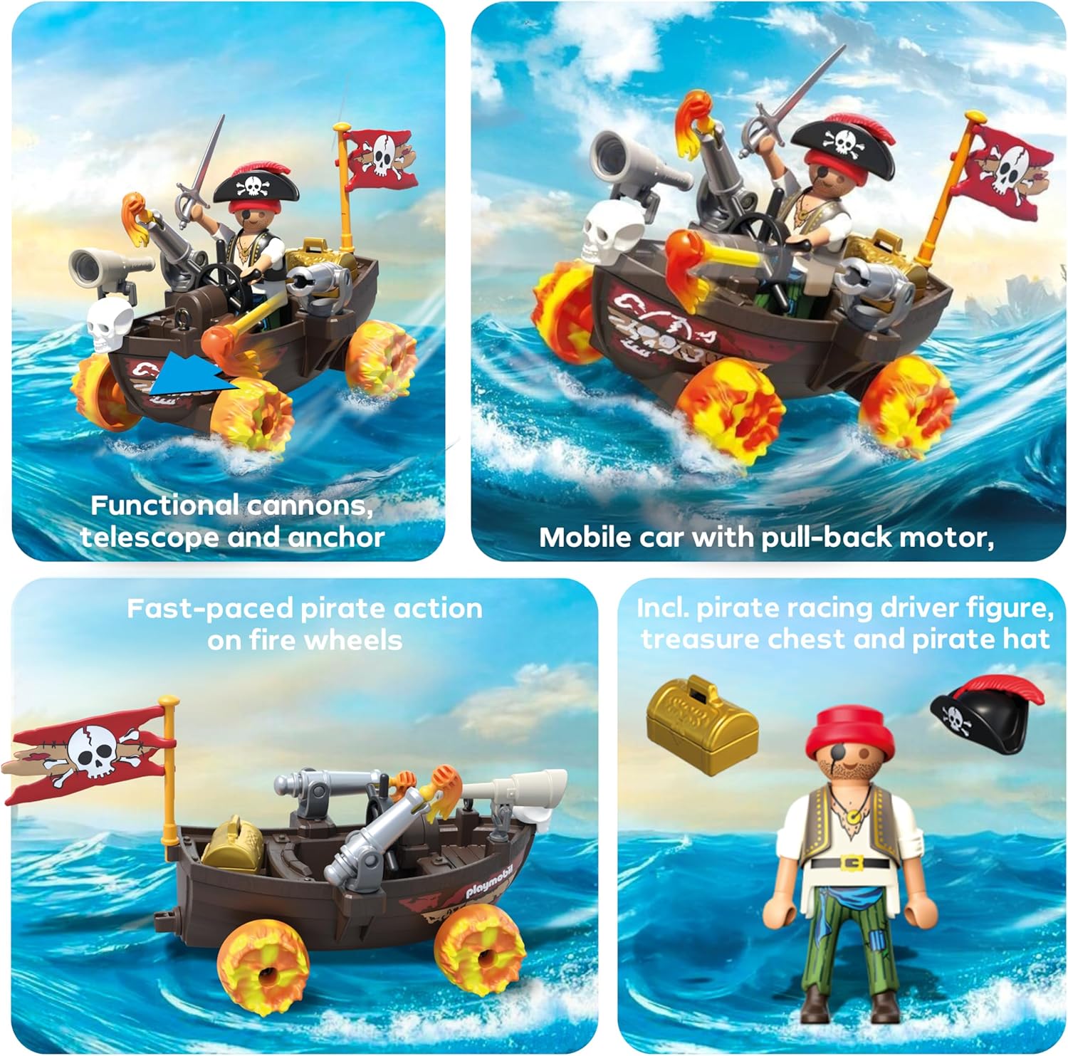Playmobil Funstars Racing Pirate Boat