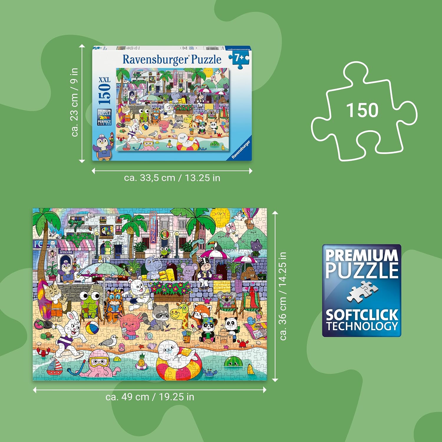Kawaii Coastline 150 Piece Jigsaw Puzzle