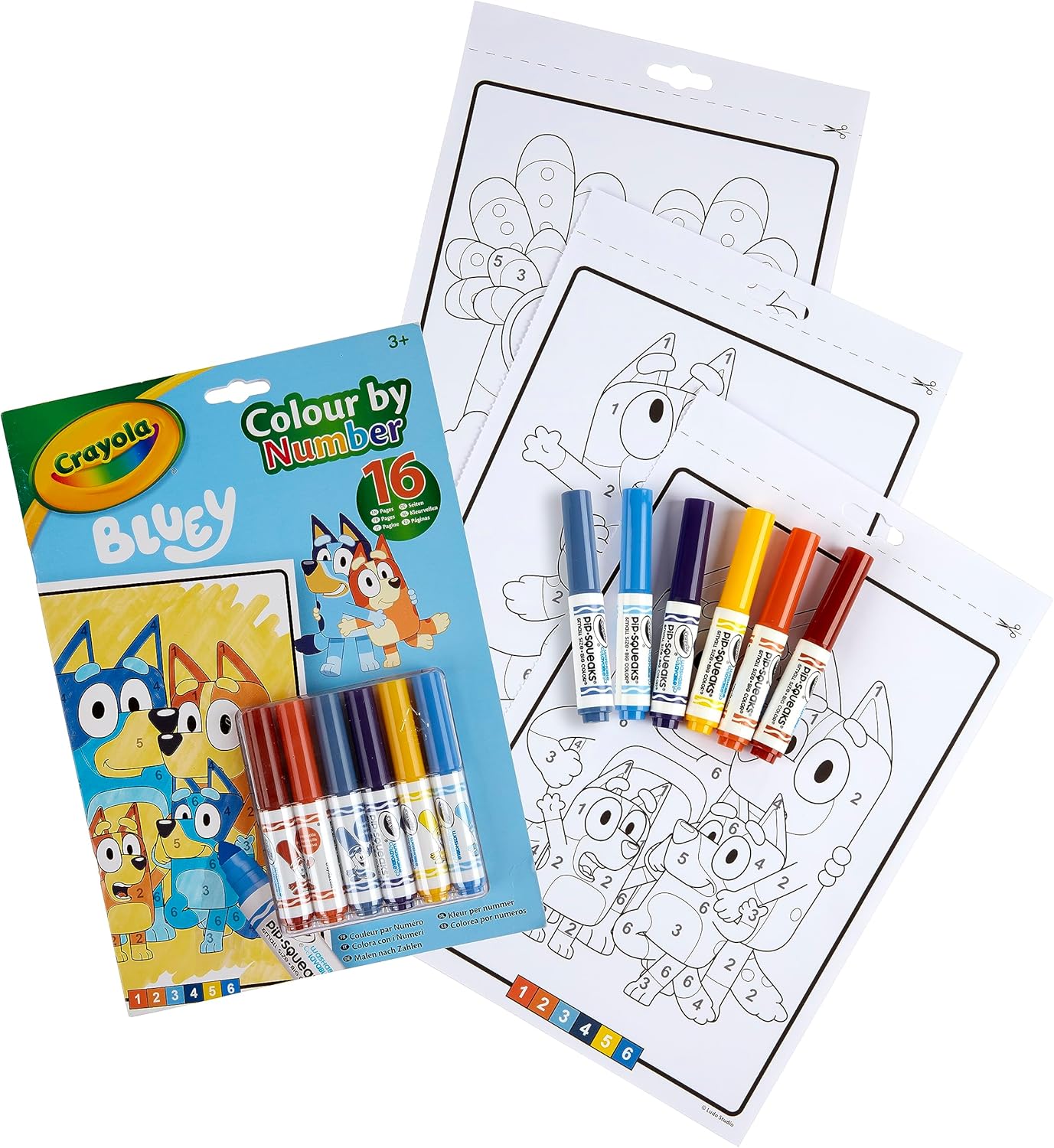 Crayola Color by Numbers 16 Pages Bluey