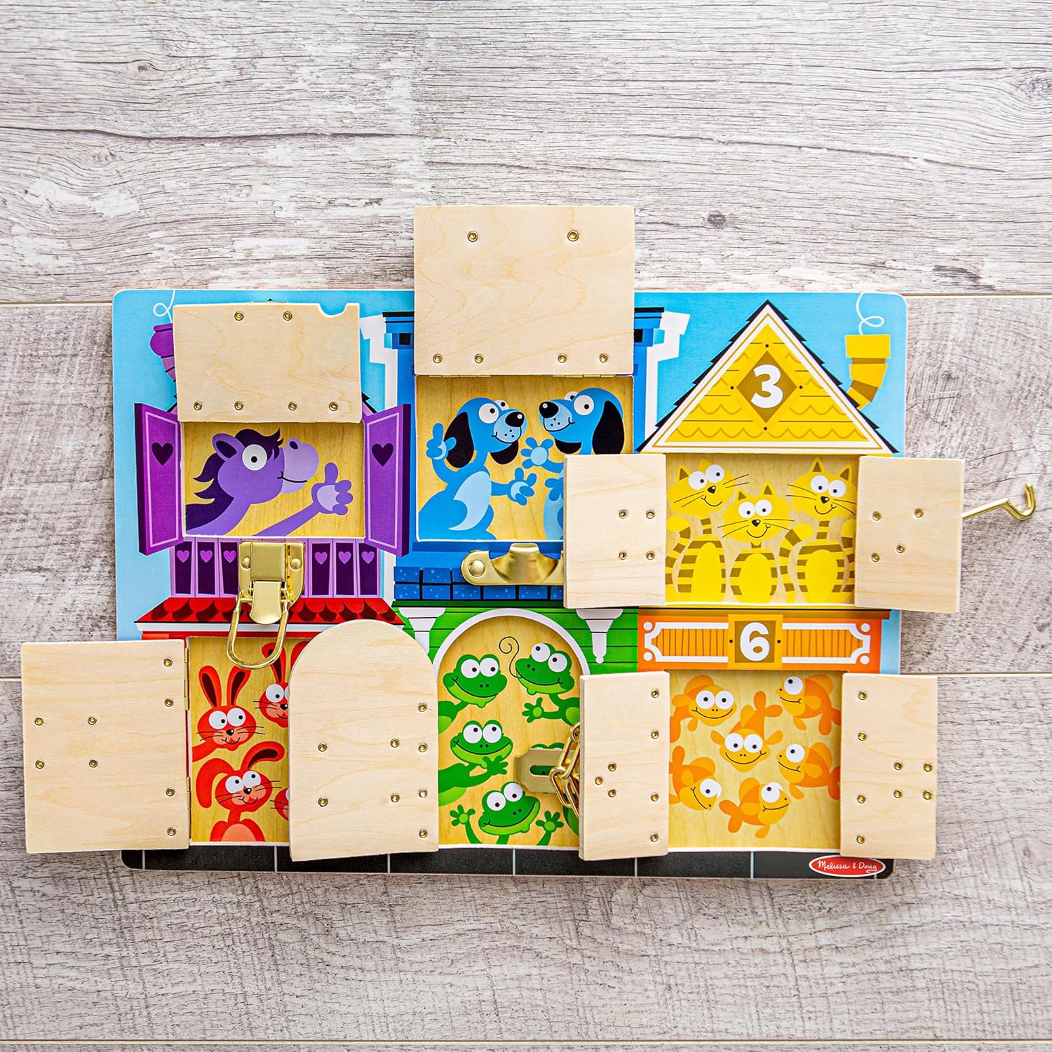 Melissa & Doug Wooden Latches Board Game