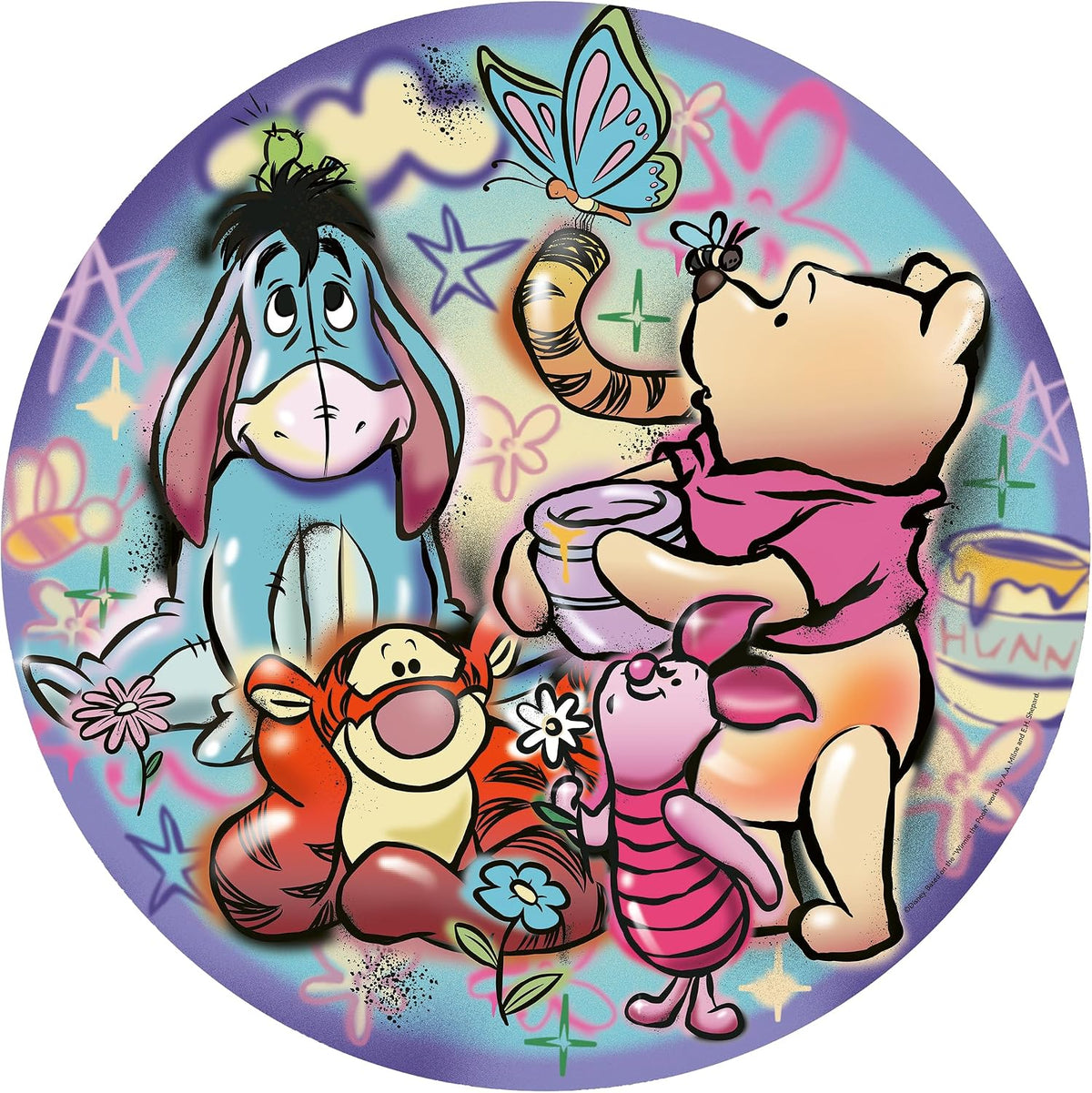 Winnie the Pooh Circular 500 piece Jigsaw Puzzle