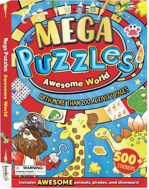 Mega Puzzles Awesome World Book