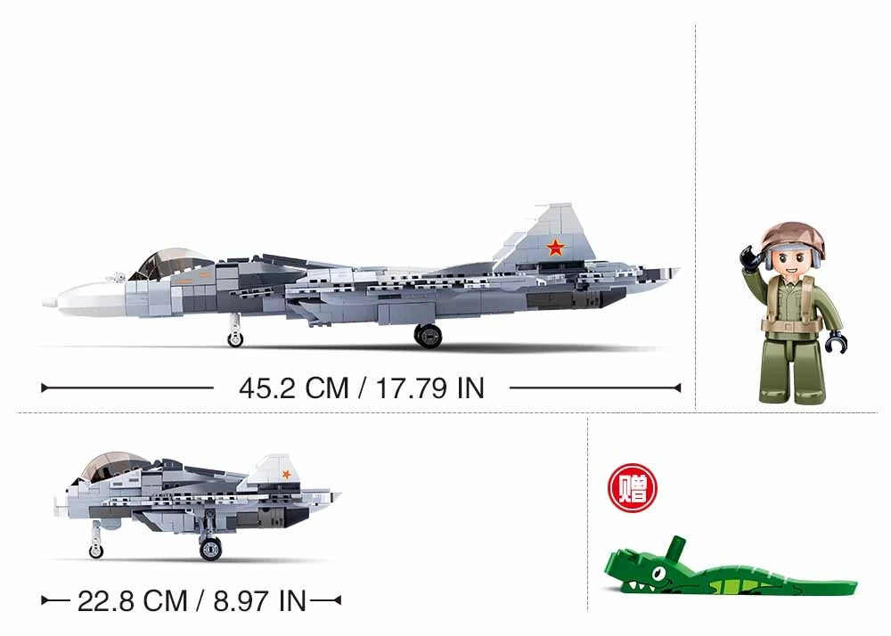 Sluban Su-57 Fighter 2 in 1