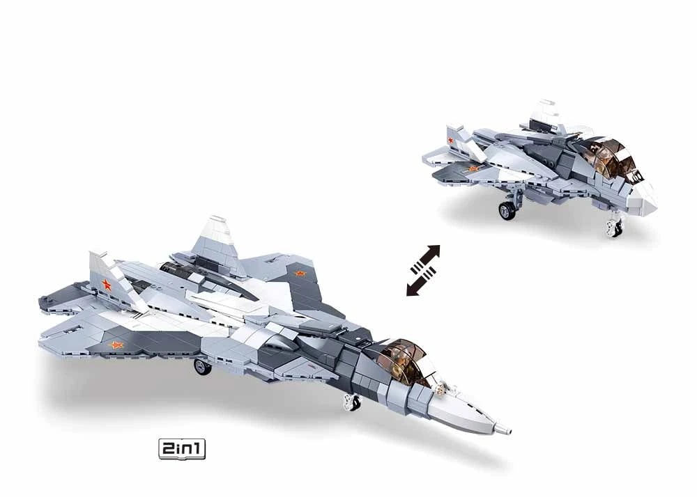 Sluban Su-57 Fighter 2 in 1