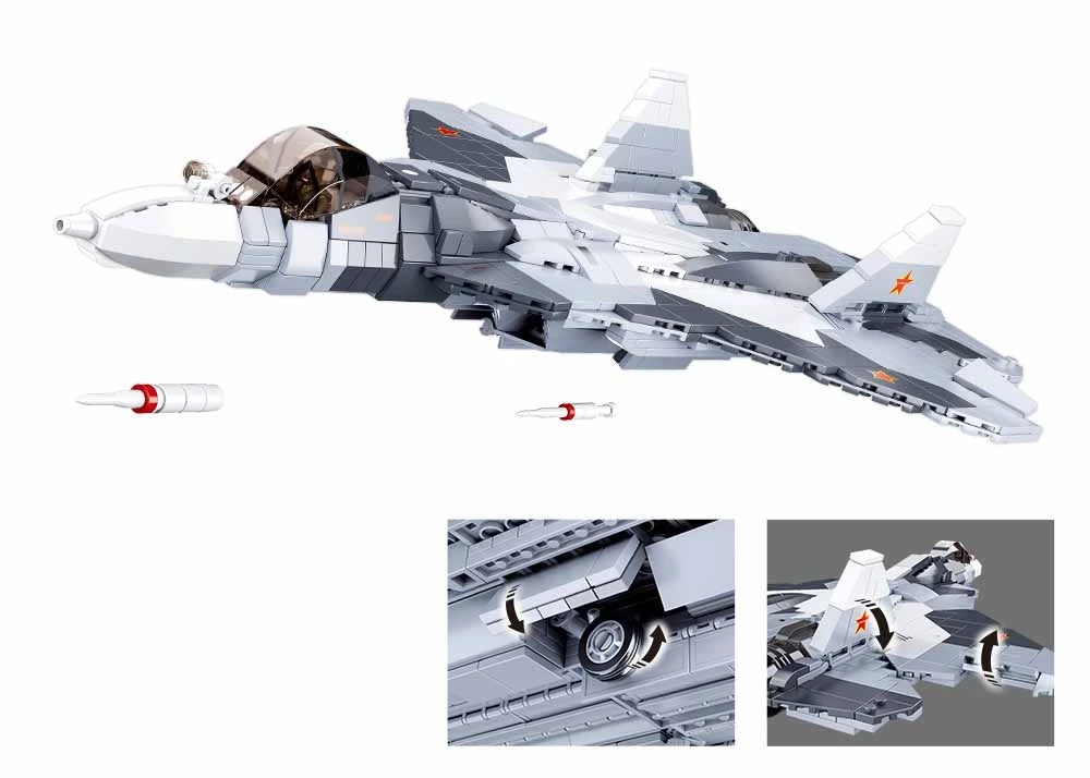 Sluban Su-57 Fighter 2 in 1