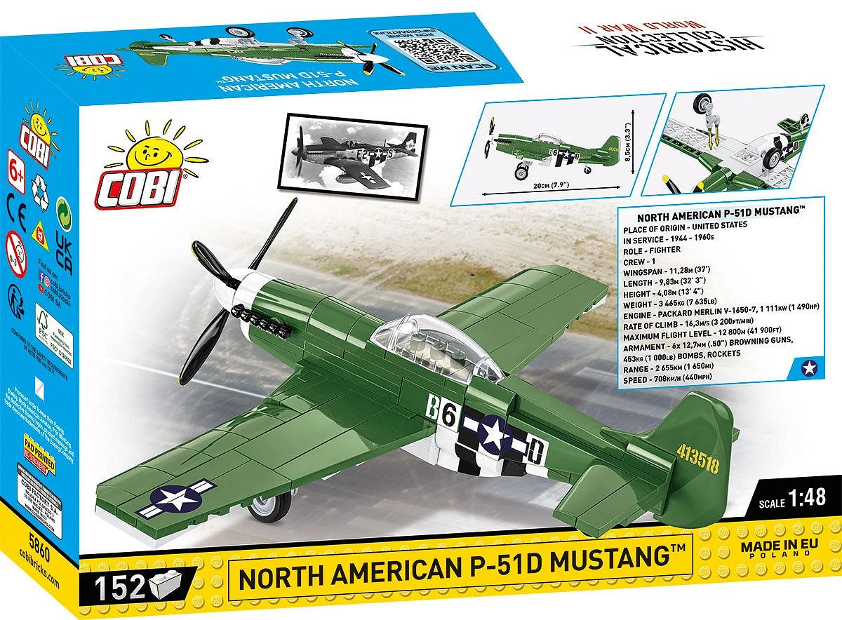 Cobi 5860 North American P-51D Mustang 1:48 Set