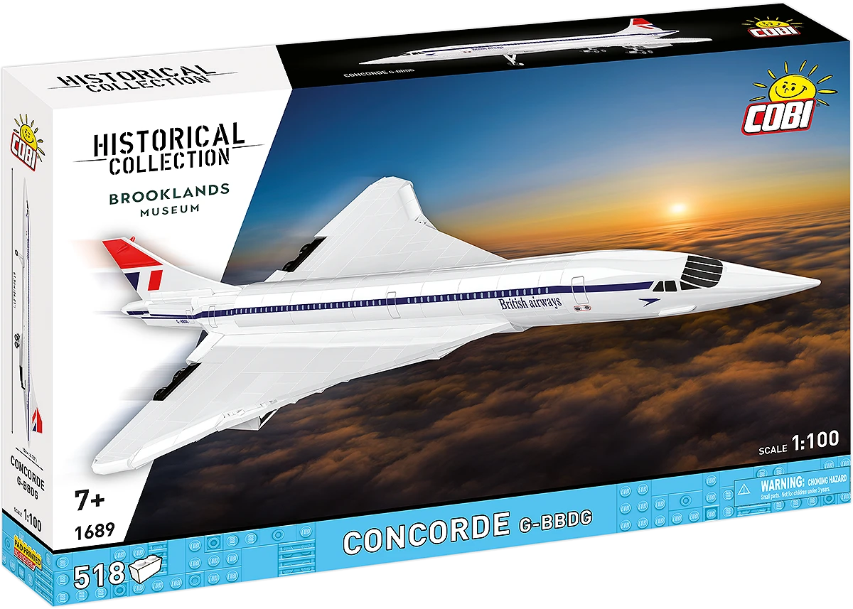 Cobi 1689 G-BBDG Concorde Brooklands Museum Scale Set