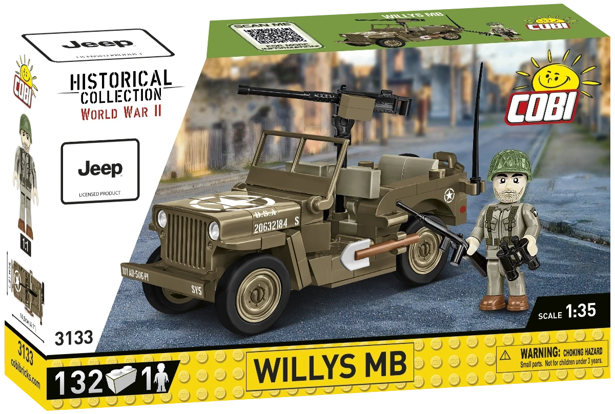 Cobi 3133 Willys MB Jeep 1:35 Scale Set