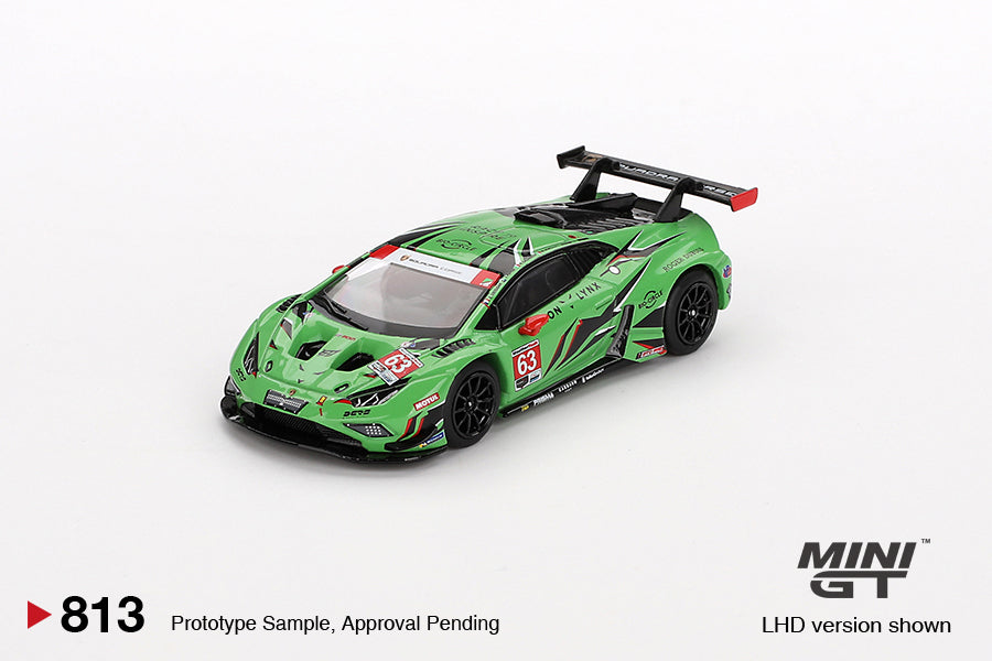 Mini GT Lamborghini Huracan GT3 EV02 IMSA 2023 Daytona Iron Lynx 1:64 Die Cast