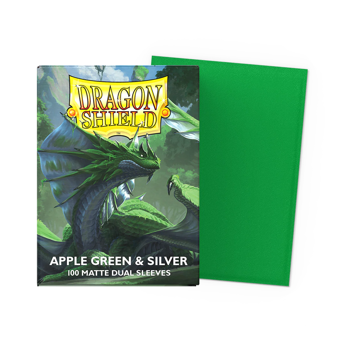 Dragon Shield Apple Green & Silver Sleeves 100 Pack