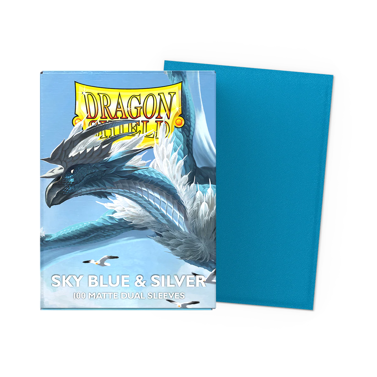 Dragon Shield Sky Blue & Silver Sleeves 100 Pack