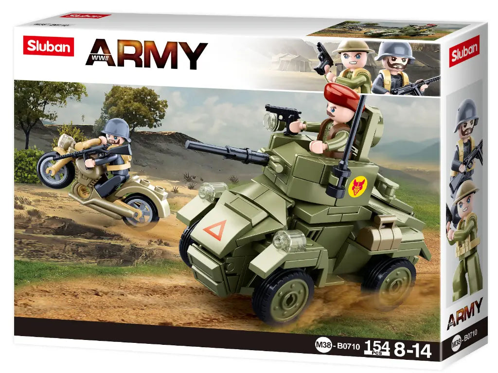 Sluban WWII UK Army Armored War Vehicle
