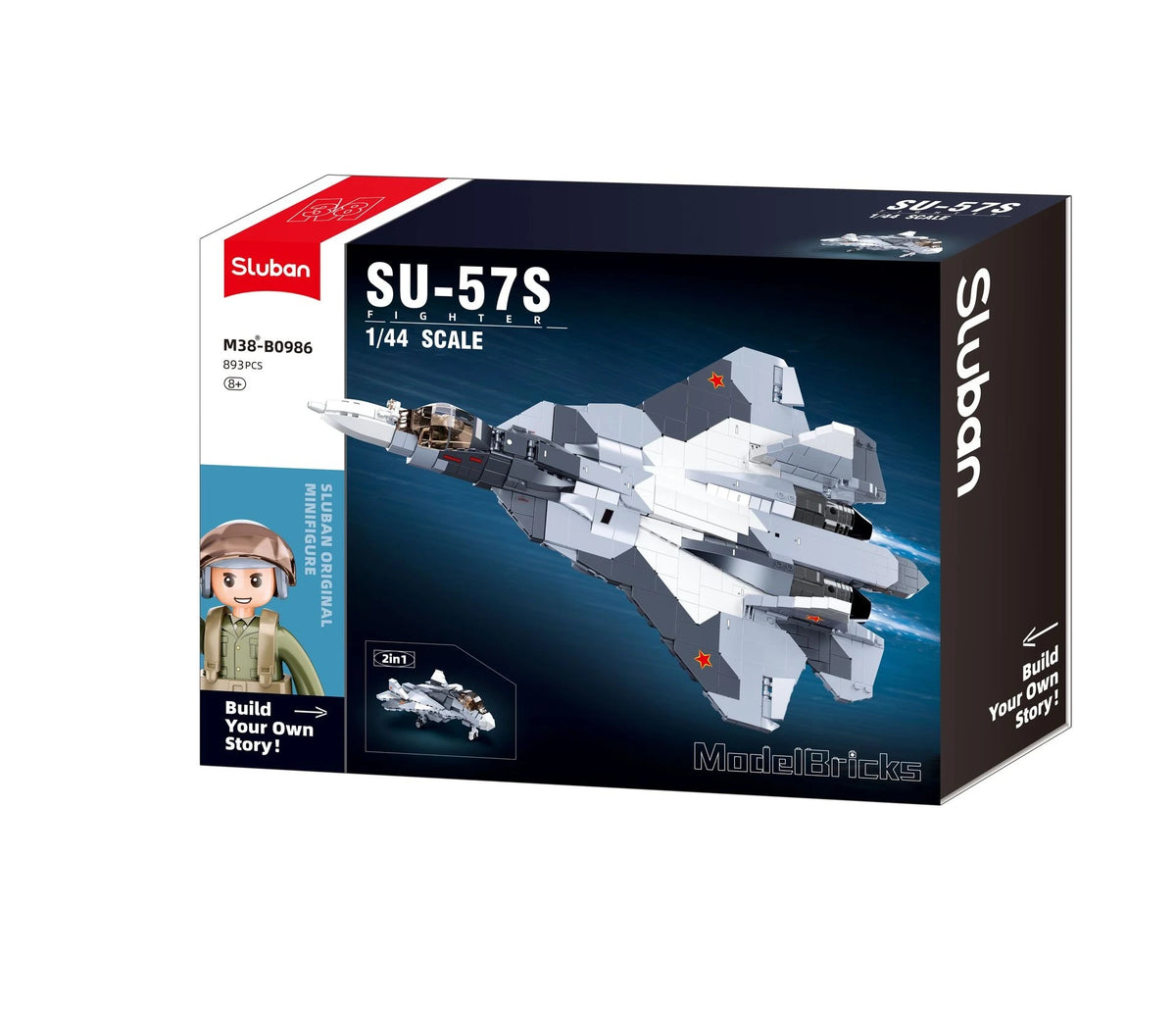 Sluban Su-57 Fighter 2 in 1