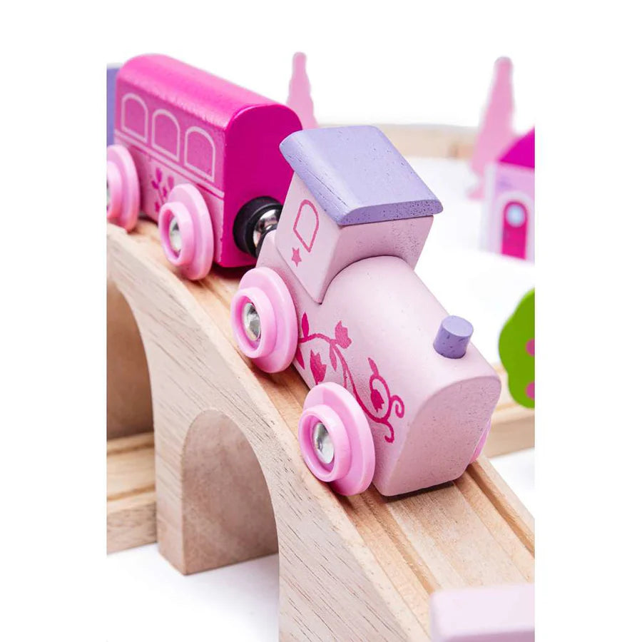 Wooden Fairy Town Train Set