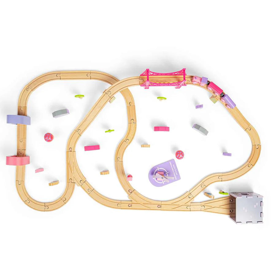 Wooden Fairy Town Train Set
