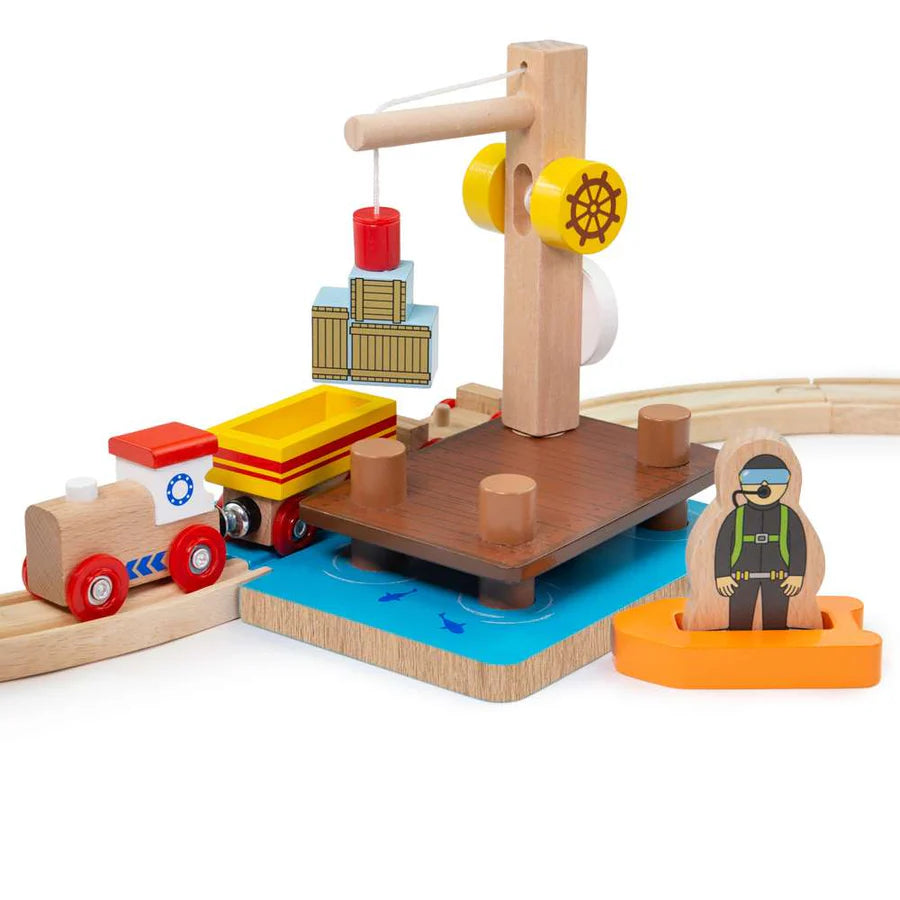 Wooden Crane Dock Set