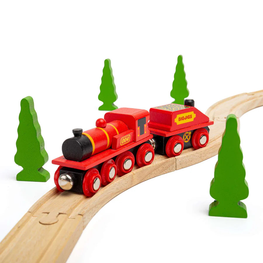 Red Coal Tender Train