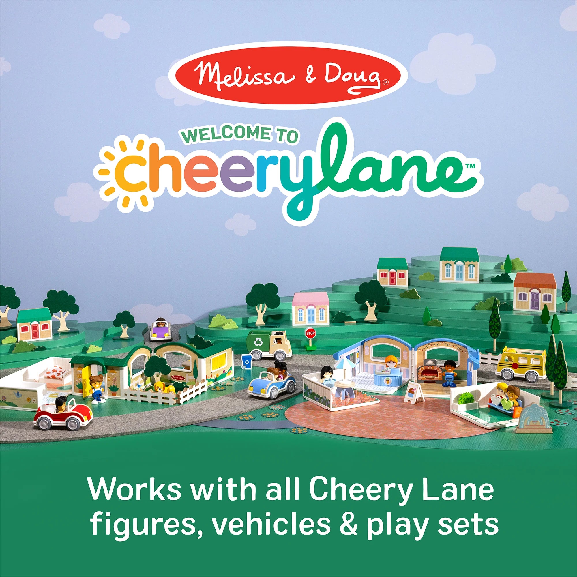 Melissa & Doug Wooden Cheery Lane House Playset