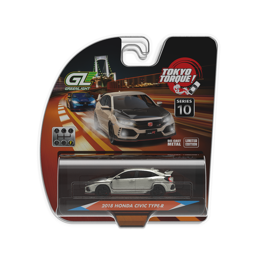 Greenlight Tokyo Torque 2018 Honda Civic Type-R 1:64 Scale Die Cast
