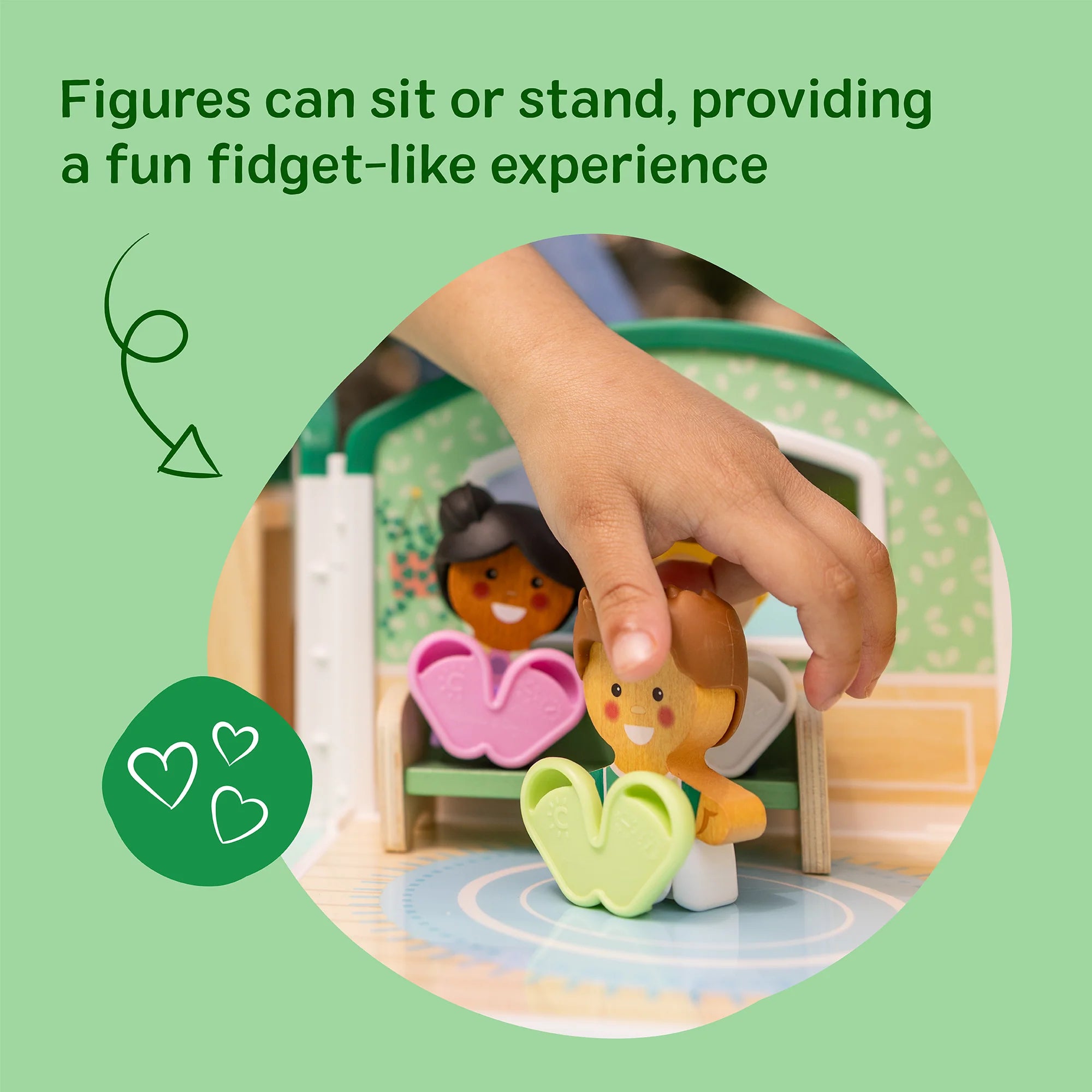 Melissa & Doug Wooden Cheery Lane Figure 4 Pack