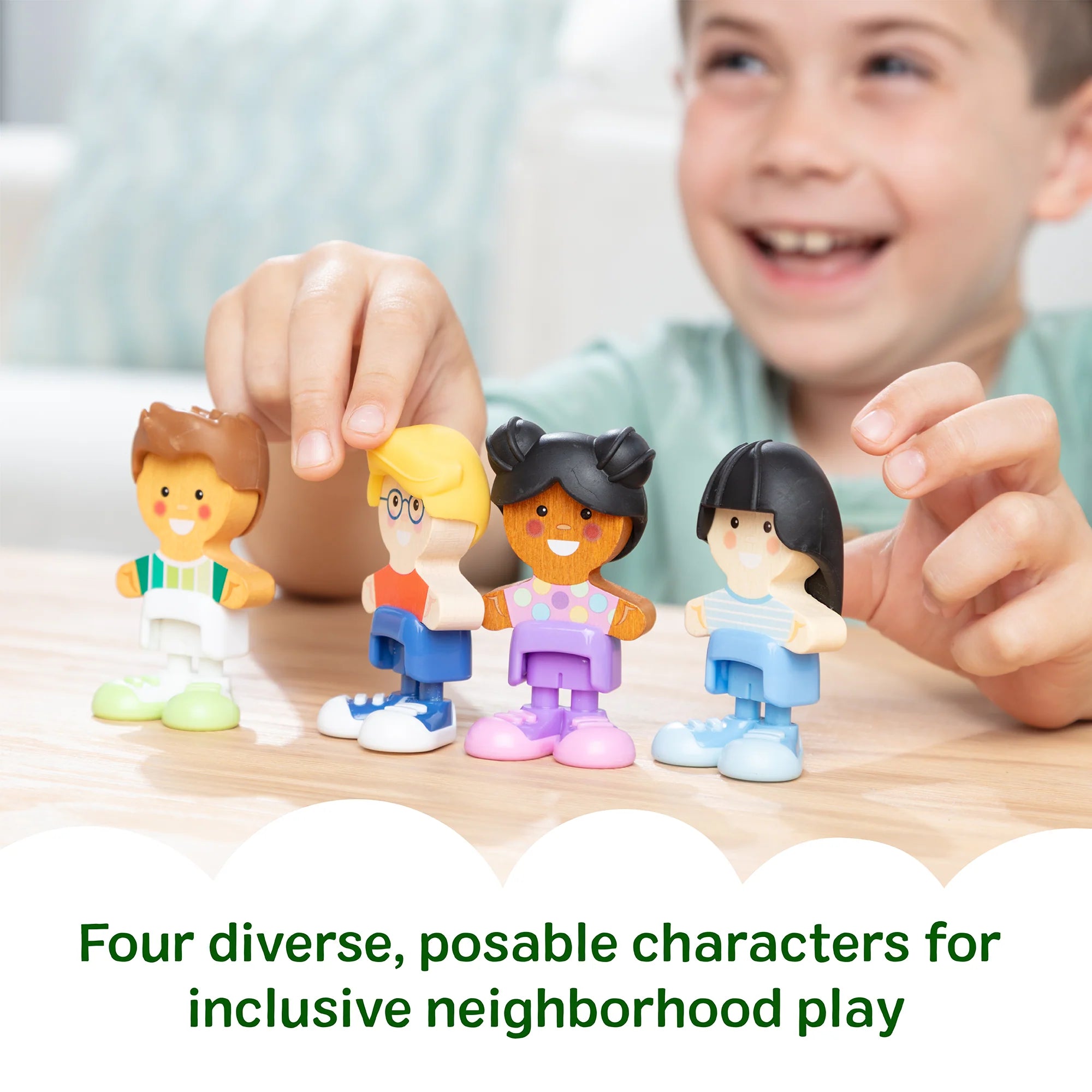 Melissa & Doug Wooden Cheery Lane Figure 4 Pack