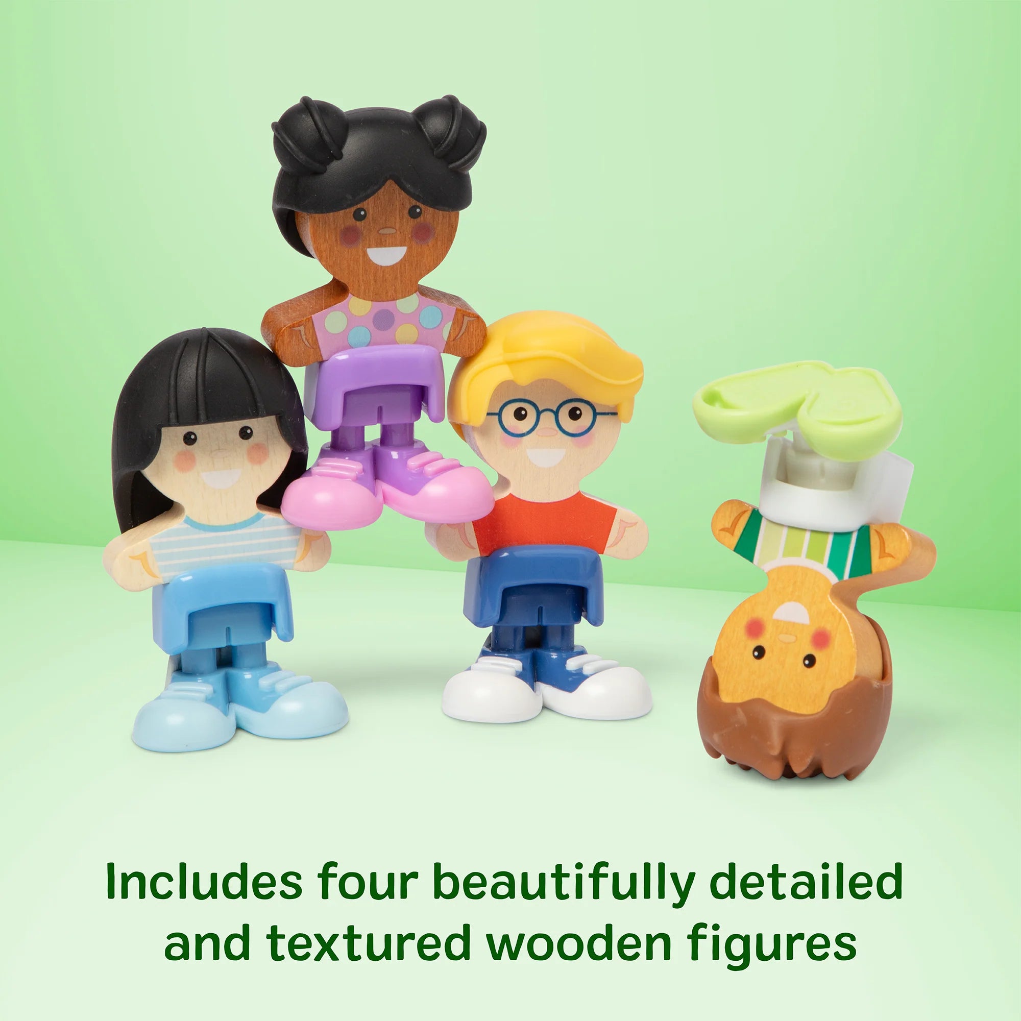 Melissa & Doug Wooden Cheery Lane Figure 4 Pack