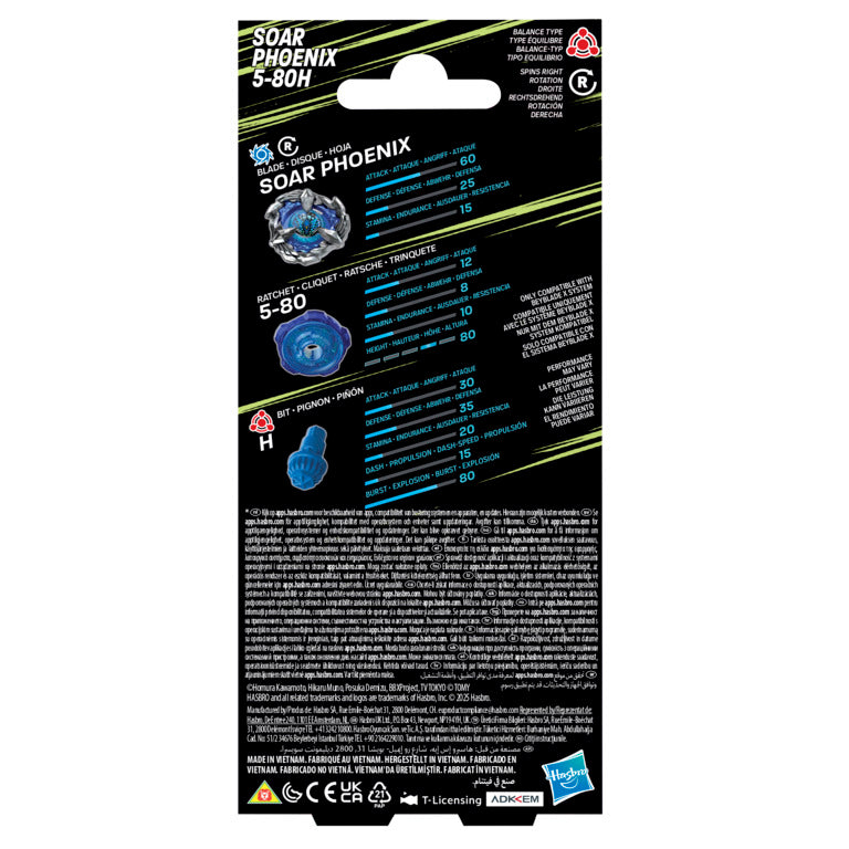 Beyblade X Soar Phoenix 5-80H Booster Pack Set