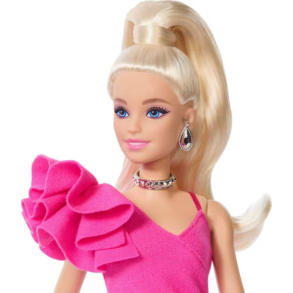 Barbie Deluxe Style Doll #15 in Hot Pink Barbiecore Dress with Lace Tights