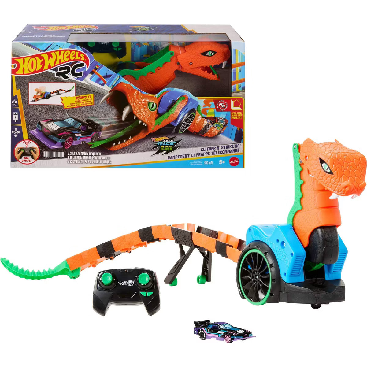Hot Wheels  Lets Race Slither & Strike RC Snake Playset