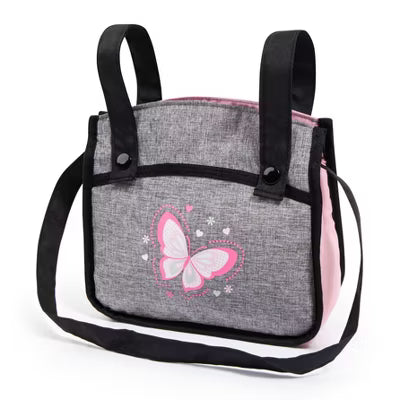 Dolls Twin Pram Neo Pink & Grey