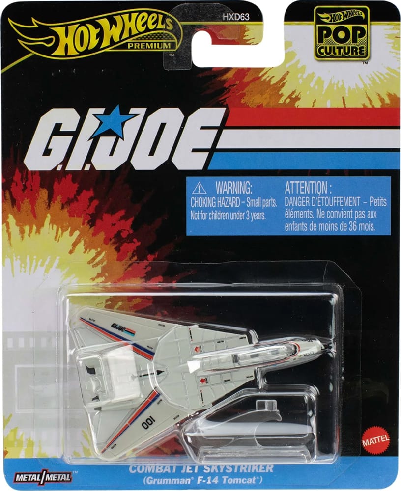 Hot Wheels Pop Culture G.I.JOE Combat Jet Skystriker (Grumman f-14 Tomcat)