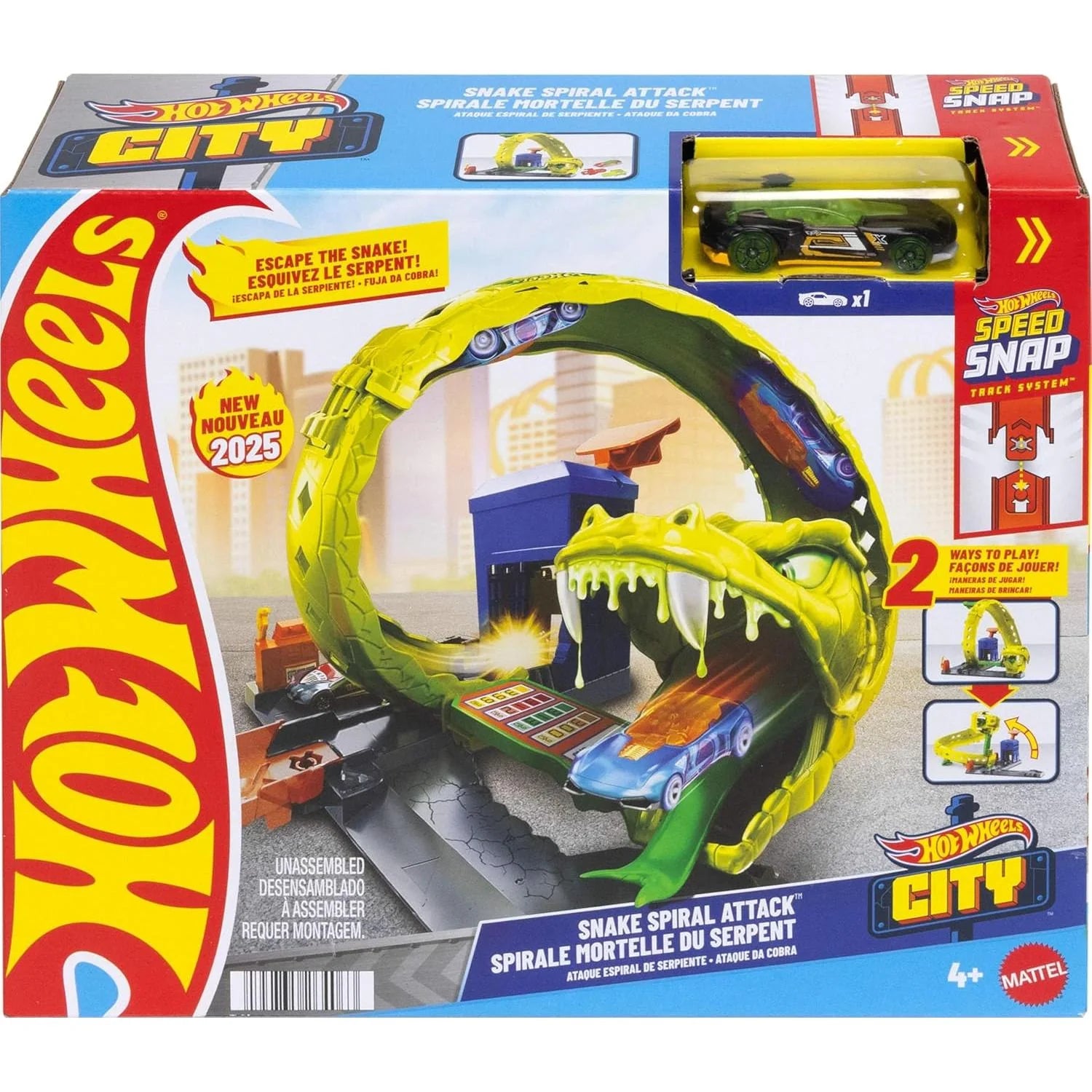 Hot Wheels Monster Trucks Snake Slam Takedown Playset
