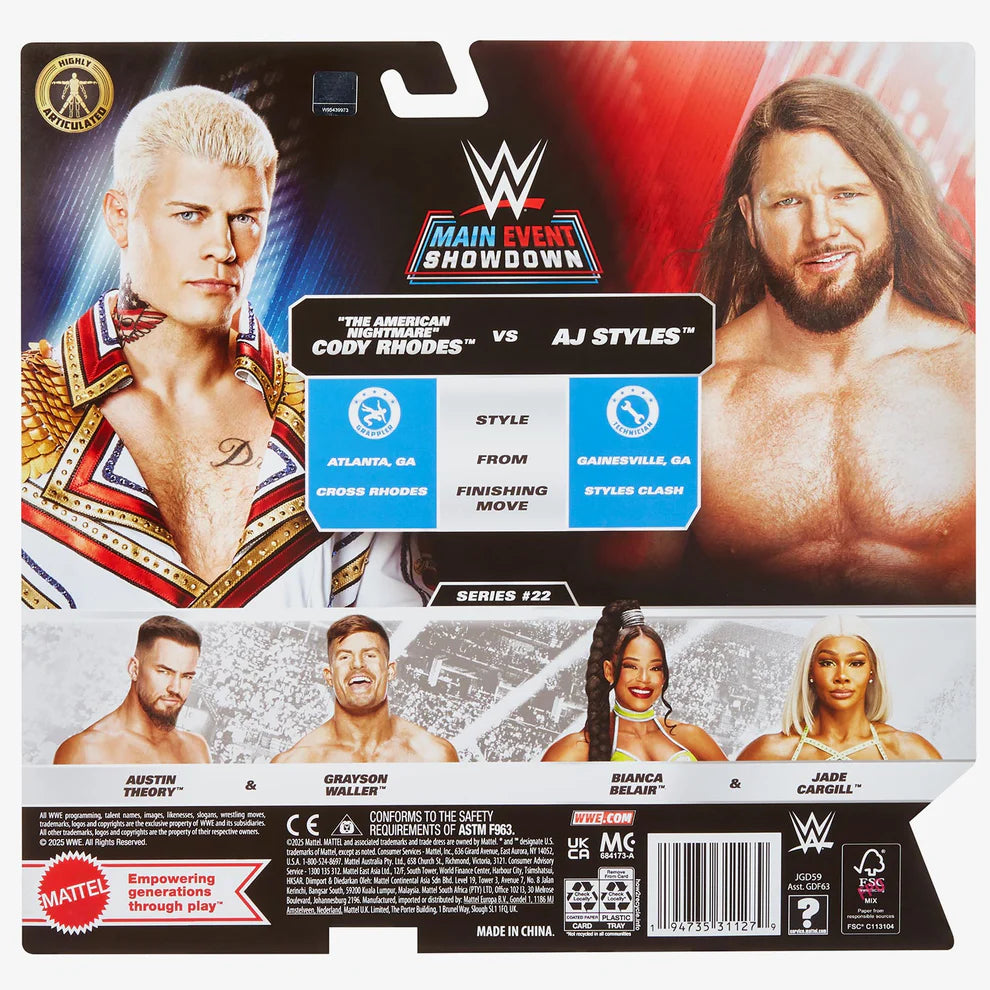 WWE Main Event Showdown Cody Rhodes vs AJ Styles