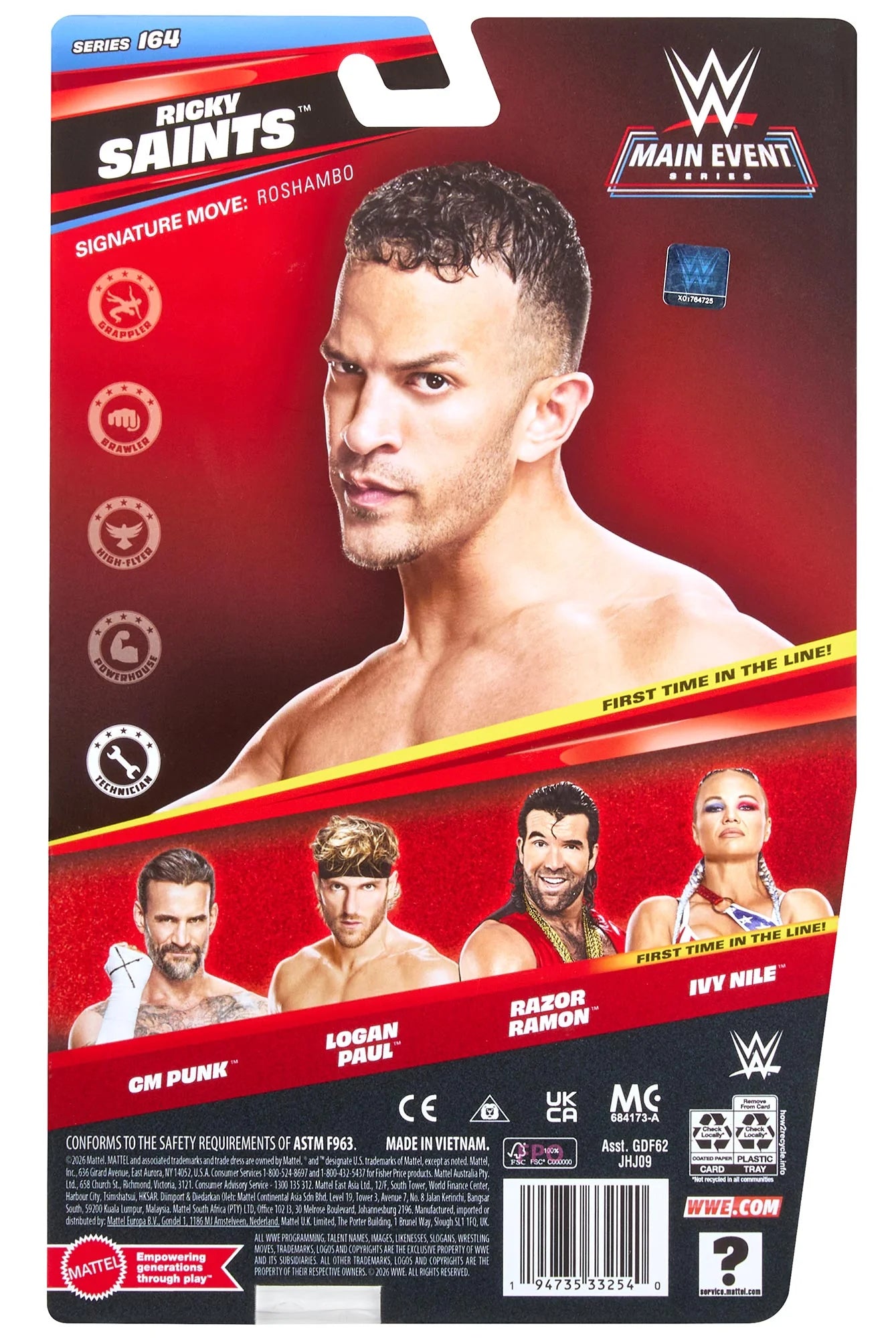 WWE Main Event Action Figure Series 164 Ricky Saints