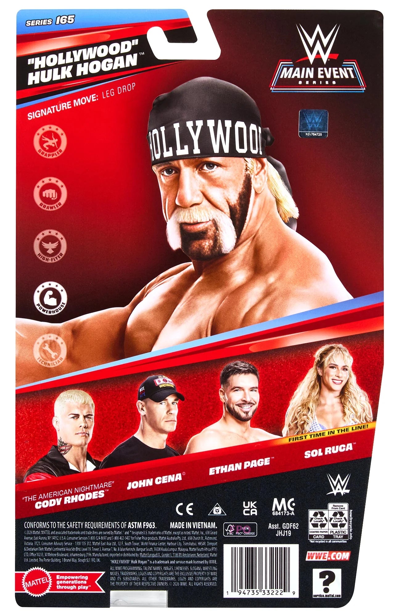 WWE Main Event Series 165 Hollywood Hulk Hogan