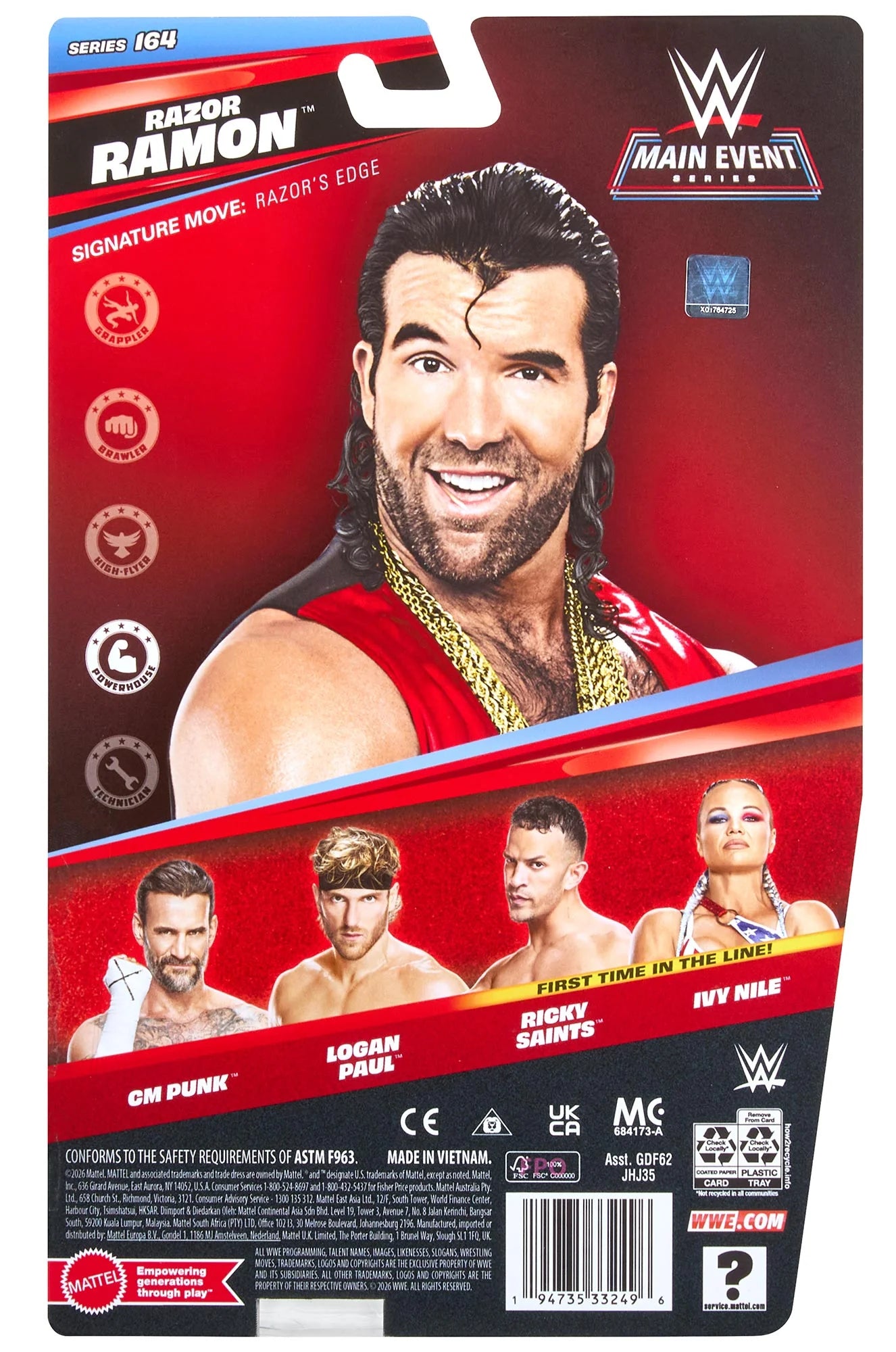 WWE Main Event Action Figure Series 164 Razor Ramon