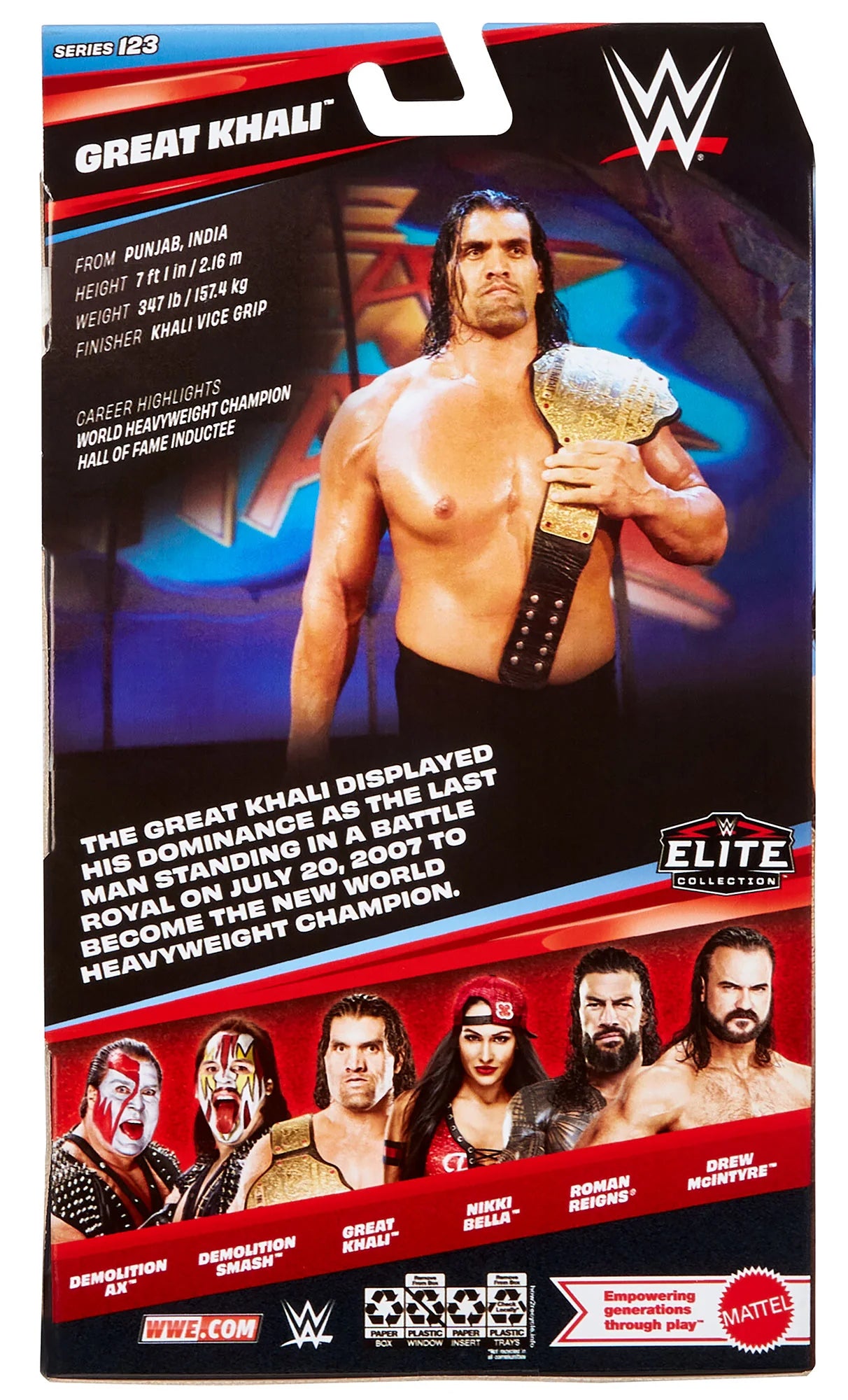 WWE Great Khali Elite Action Figure Series 123