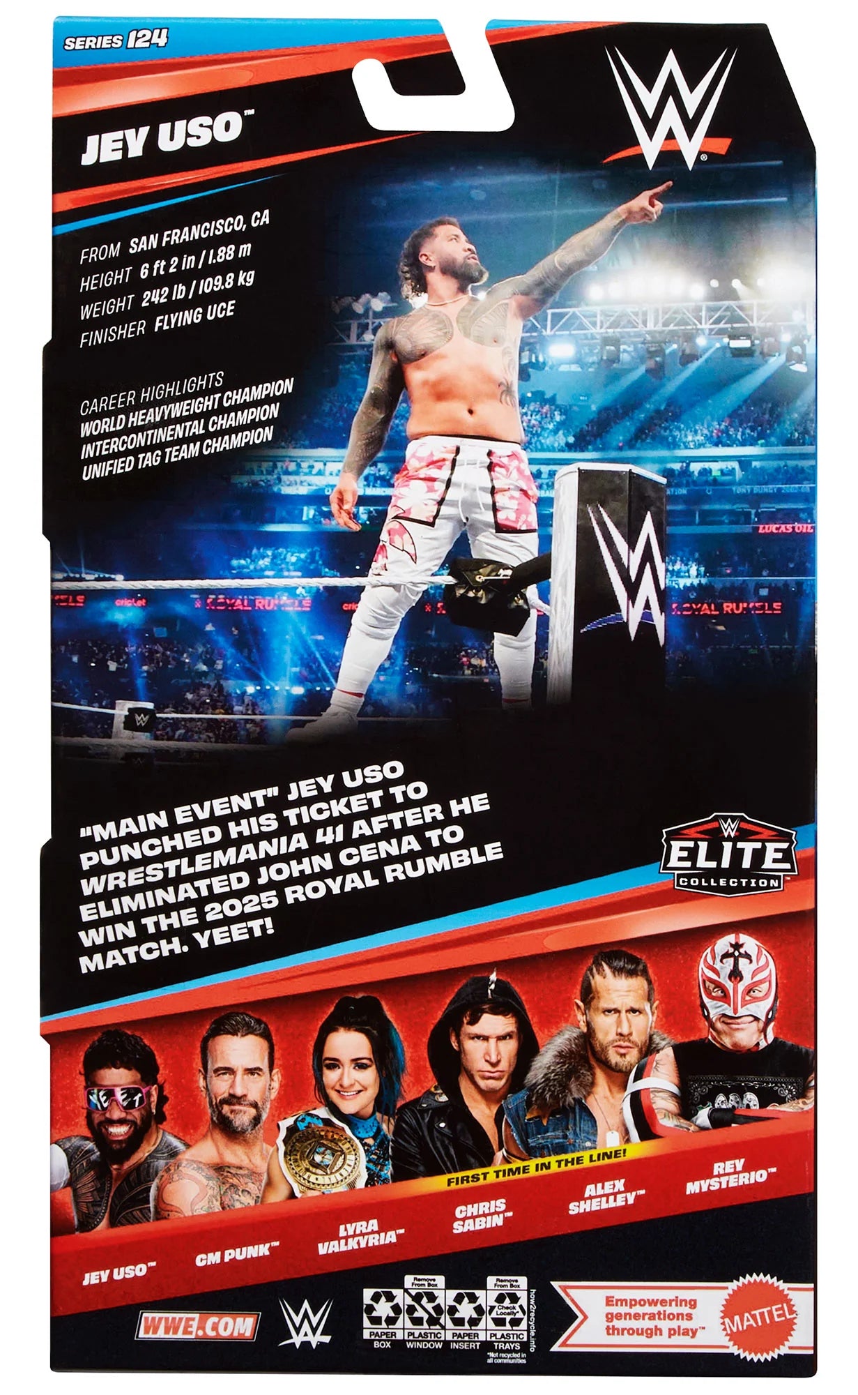 WWE Jey Uso Elite Collection 124 Action Figure