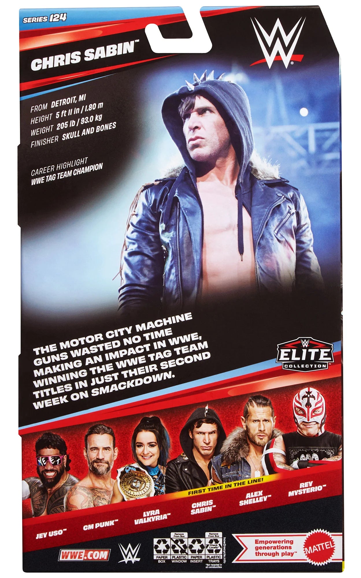 WWE Chris Sabin Elite Collection 124 Action Figure