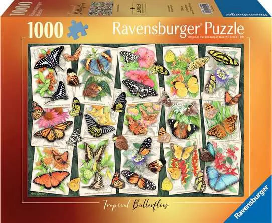 Tropical Butterflies 1000 Piece Jigsaw Puzzle