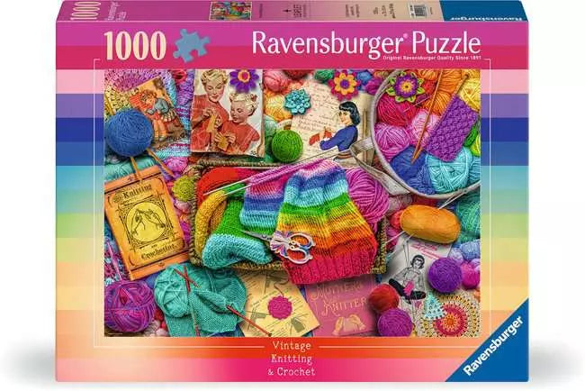 Vintage Knitting & Crochet 1000 Piece Jigsaw