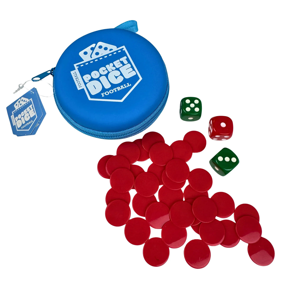 Pocket Dice - Football Game - Blue