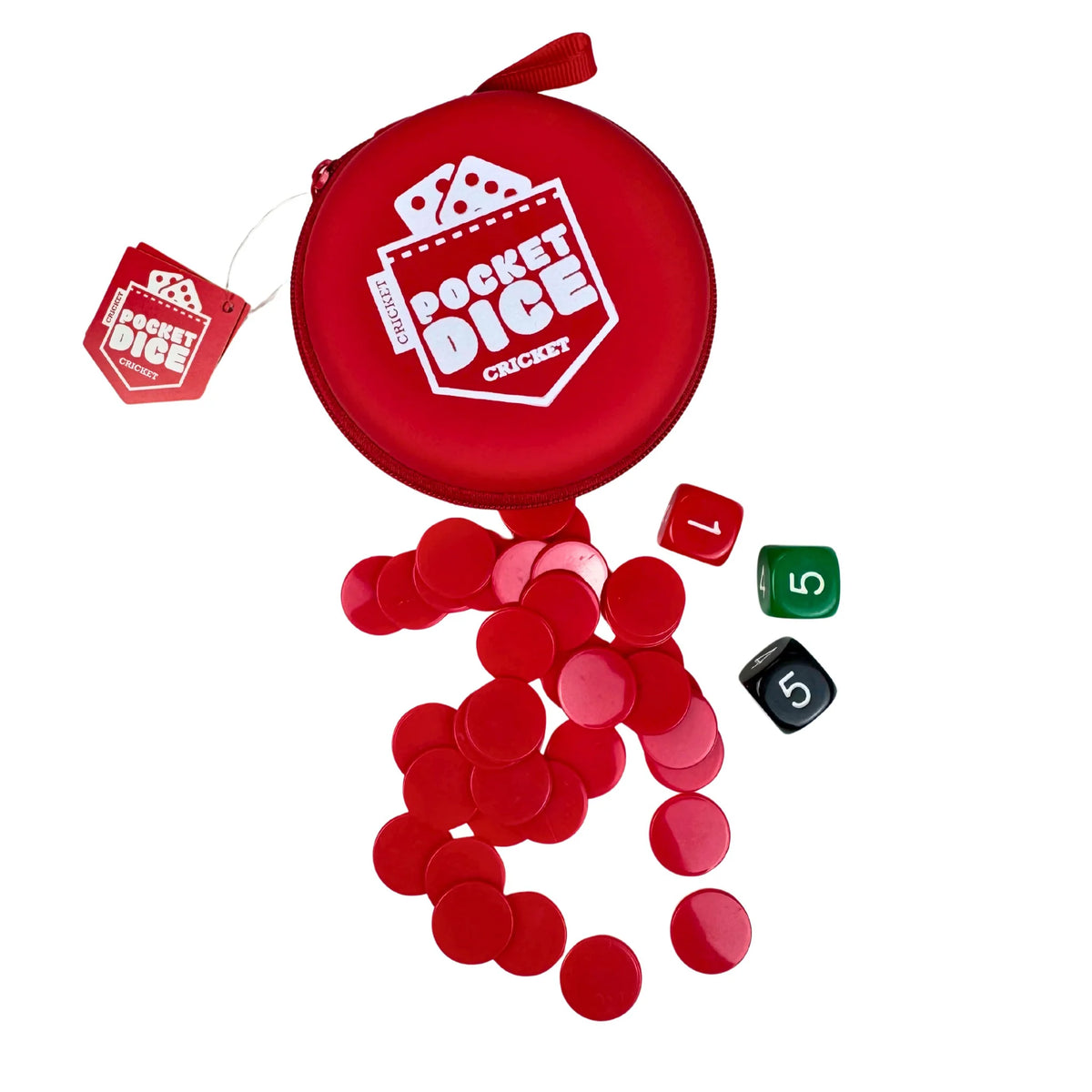 Pocket Dice - Cricket Game - Red