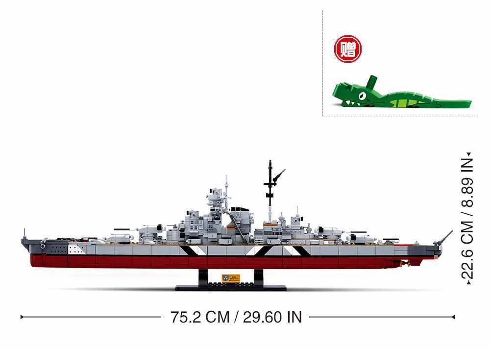 Sluban Bismarck Battleship  2-IN-1