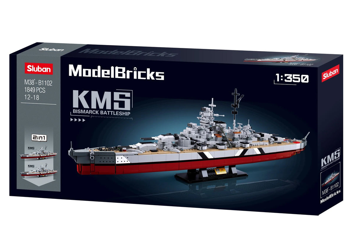 Sluban Bismarck Battleship  2-IN-1