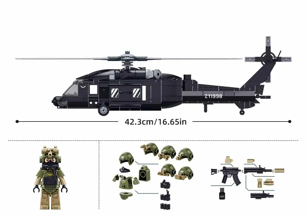 Sluban Z-20S Attack Helicopter Construction Set