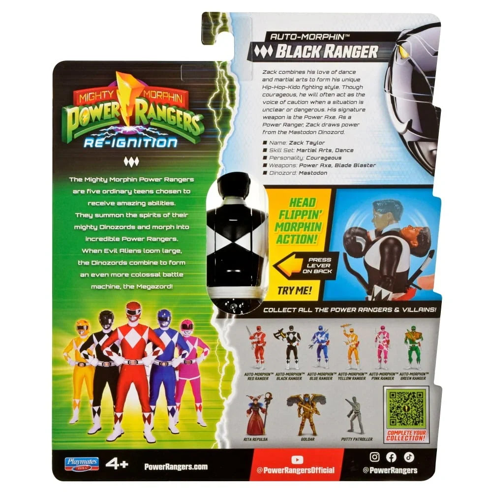 Mighty Morphin Power Rangers Re-Ignition Action Figure Black Ranger